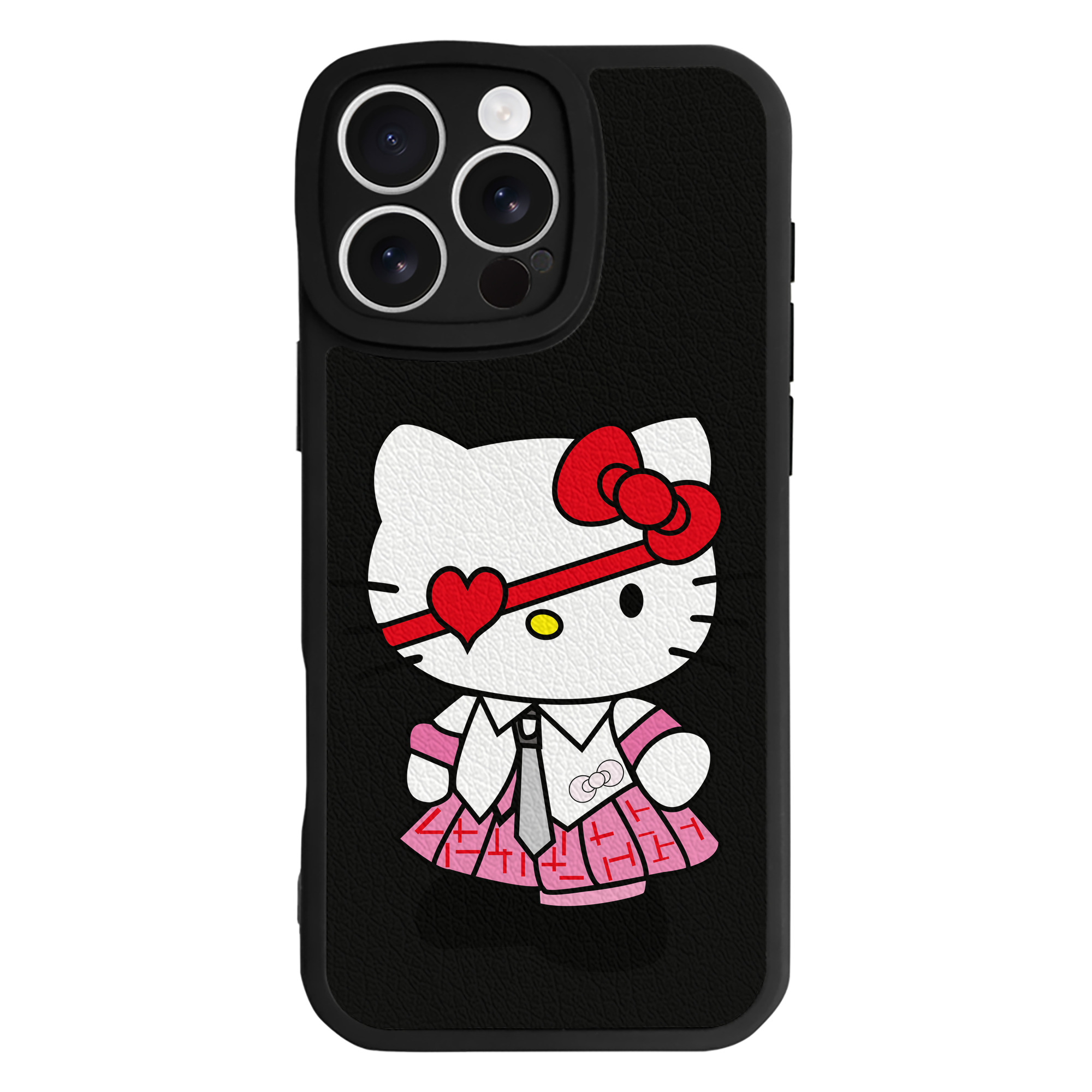 （画像用） Hello Kitty ハローキティ 【iPhone 16シリーズ対応】シリコンスマホケース（レザー調） 材質：シリコン